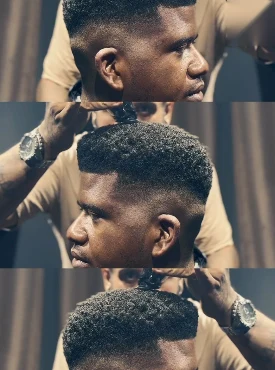 Corte feito na barbearia