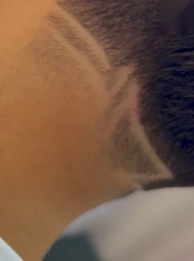 Corte feito na barbearia