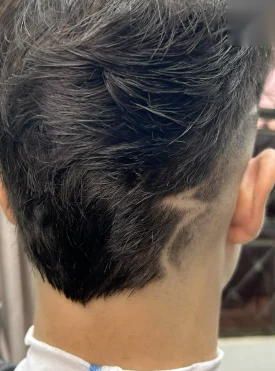 Corte feito na barbearia